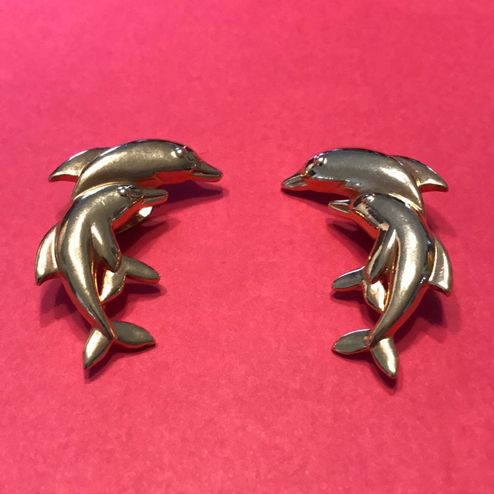 Dolphin clip earrings